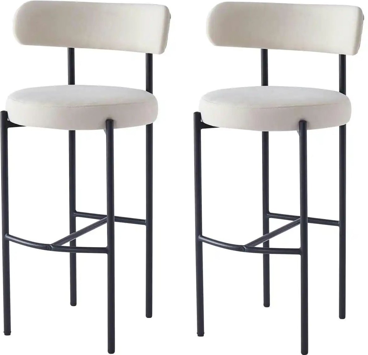 Barhocker 2er-Set ¦ beige ¦ Maße (cm): B: 47 H: 103 Polstermöbel > Hocker > Barhocker - Höffner