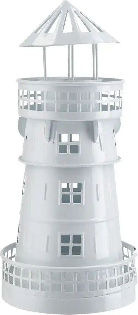 Thumbnail - Teelichthalter Leuchtturm ¦ weiß ¦ Eisen ¦ Maße (cm): H: 26,5 Ø: 13 Accessoires > Kerzen & Kerzenständer - Höffner