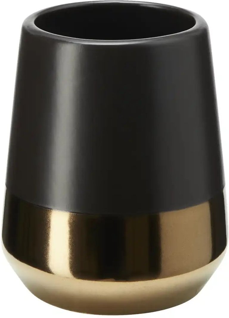 Zahnputzbecher Brandol für Gray & Jones ¦ schwarz ¦ Keramik ¦ Maße (cm): H: 10 Ø: 8 Badzubehör - Höffner