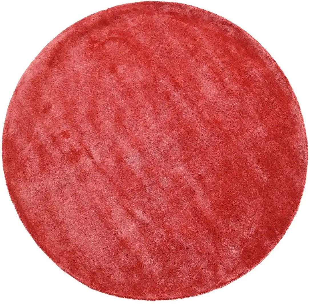 como Handloom-Teppich Flavia ¦ rot ¦ Viskose Ø: 160 Teppiche > Einfarbige Teppiche - Höffner