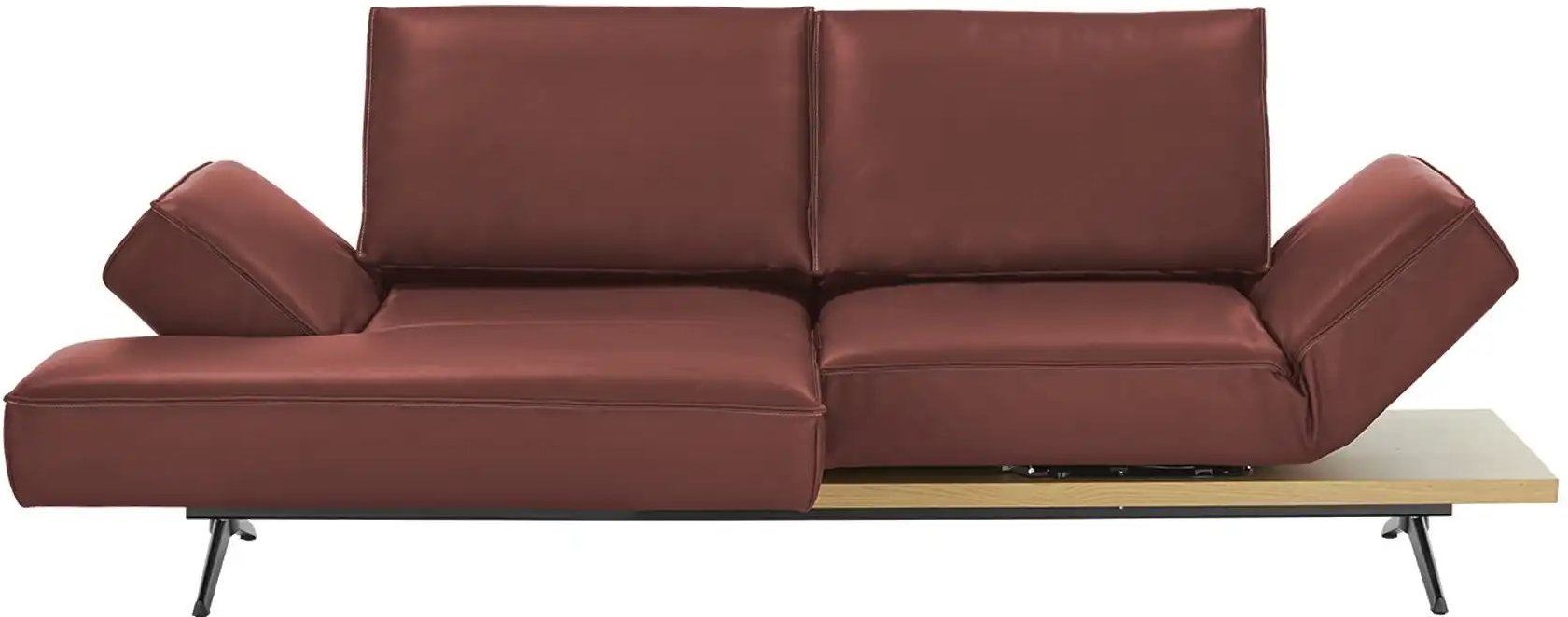 KOINOR Ecksofa Echtleder Phoenix ¦ rot ¦ Maße (cm): B: 240 H: 116 T: 132.0 Polstermöbel > Sofas > Ecksofas - Höffner