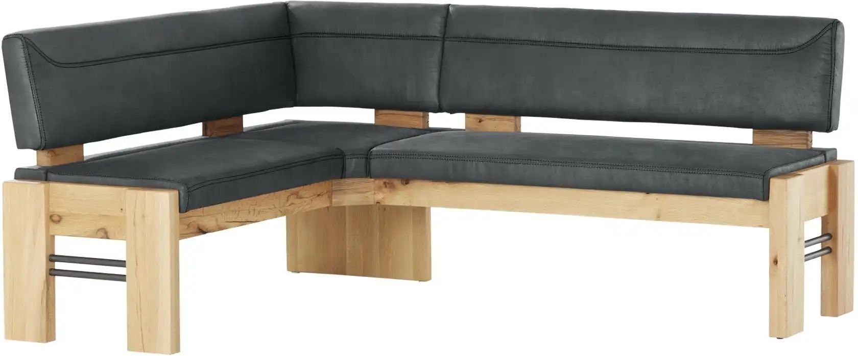 Eckbank massiv Floyd ¦ grau ¦ Maße (cm): B: 203 H: 90 T: 163.0 Bänke > Eckbänke - Höffner