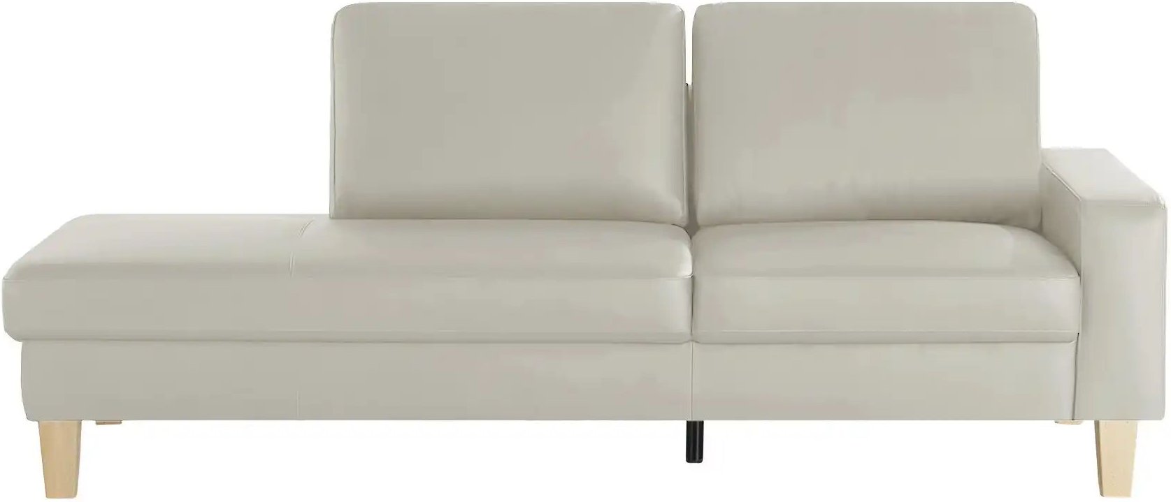 Recamiere aus Leder Bena ¦ grau ¦ Maße (cm): B: 213 H: 86 T: 97.0 Polstermöbel > Sofas > Einzelsofas - Höffner