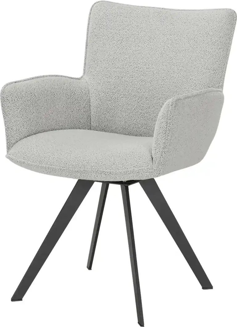 Wohnwert Armlehnstuhl  Stella ¦ grau ¦ Maße (cm): B: 61 H: 87 T: 62.0 Stühle > Esszimmerstühle > Esszimmerstühle mit Arm...