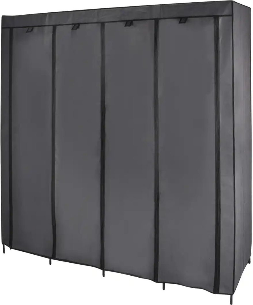 Kleiderschrank Clipston ¦ grau ¦ Maße (cm): B: 166,5 H: 175,5 T: 54.0 Schränke > Kleiderschränke > Drehtürenschränke - ...