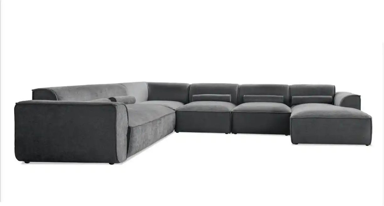 Miuform Wohnlandschaft modular Flex Felix ¦ grau ¦ Maße (cm): B: 337 H: 70 Polstermöbel > Sofas > Wohnlandschaften - Höf...