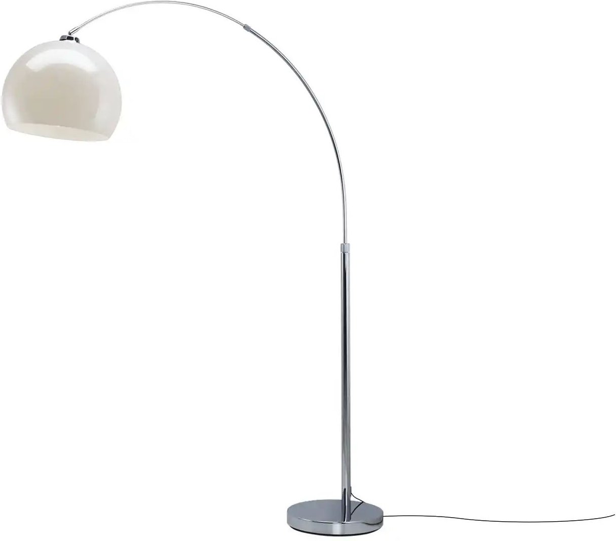 KHG Bogenleuchte 1-flammig Schirm weiß ¦ Maße (cm): H: 215 Ø: 38 Lampen & Leuchten > Stehlampen - Höffner