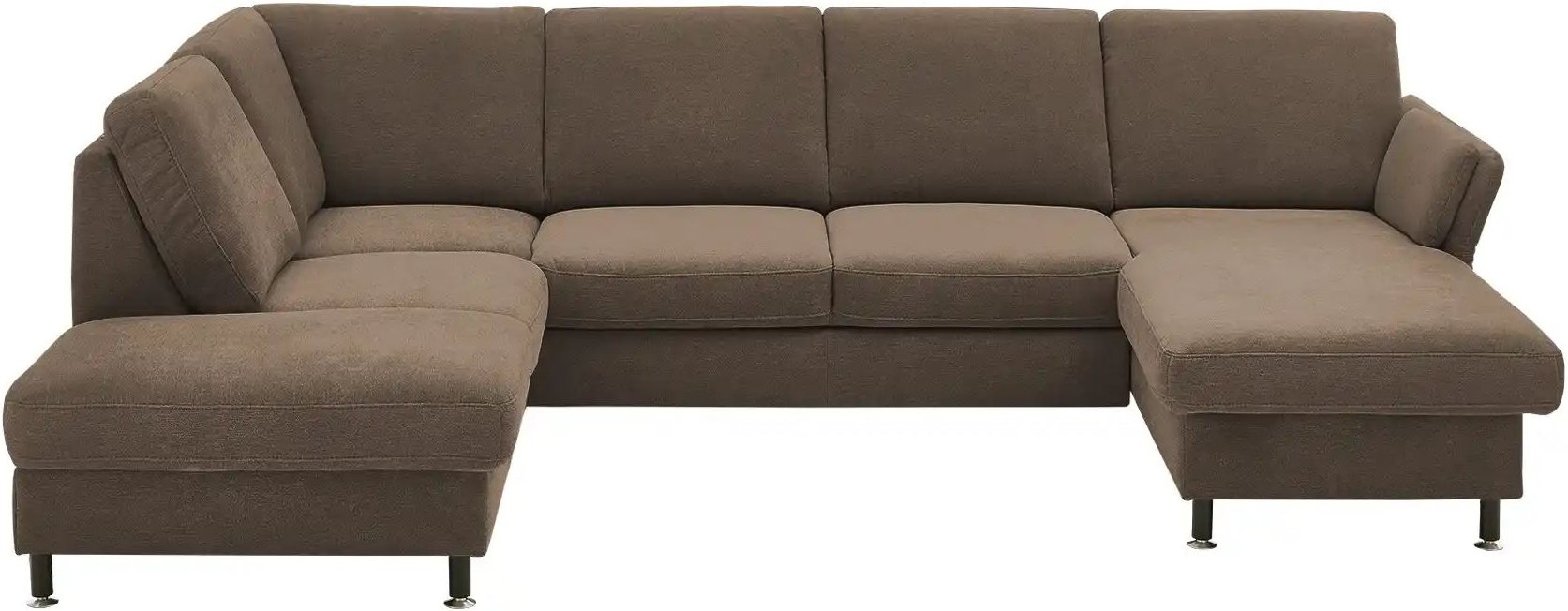 meinSofa Wohnlandschaft aus Flachgewebe Veit ¦ braun ¦ Maße (cm): B: 305 H: 90 T: 200.0 Polstermöbel > Sofas > Wohnlands...
