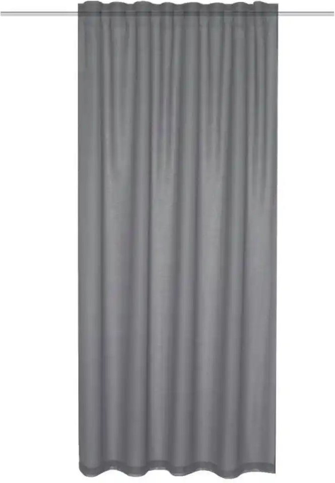 HOMEbasics Fertigschal ¦ grau ¦ Maße (cm): B: 140 H: 175 Gardinen & Rollos > Gardinen & Vorhänge > Schiebegardinen - H...