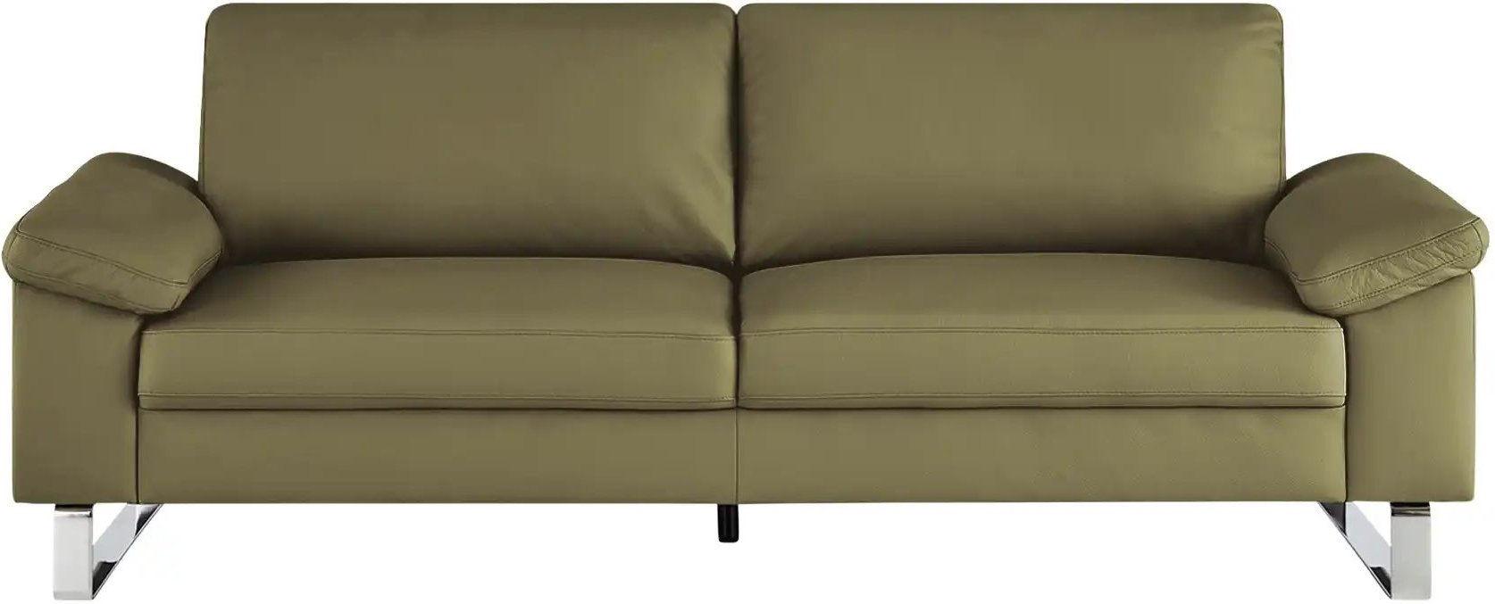 Max Schelling Ledersofa mit Kufengestell Maximum ¦ grün ¦ Maße (cm): B: 224 H: 86 T: 97.0 Polstermöbel > Sofas > 3-Sitze...