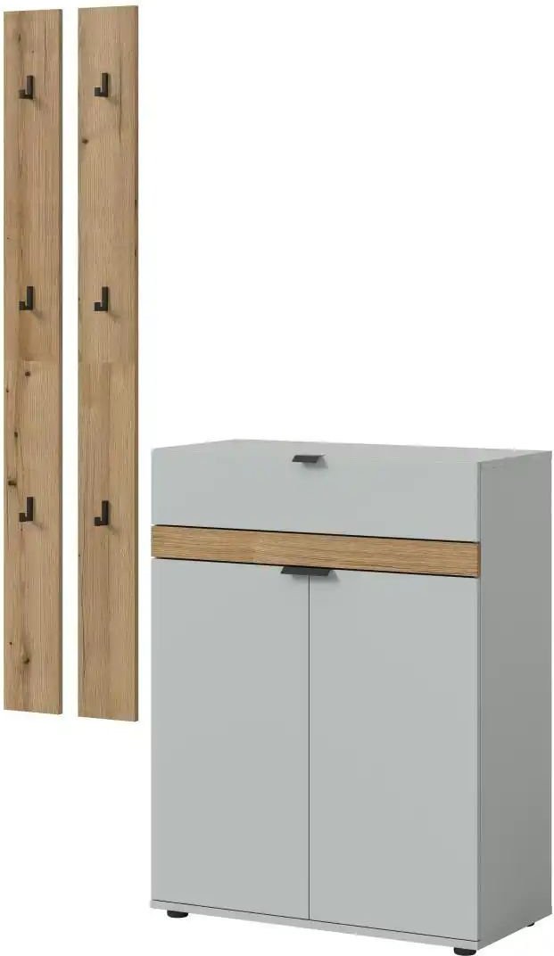 Thumbnail - Garderobenkombination ¦ grau ¦ Maße (cm): B: 150 H: 194 Garderoben & Kleiderstangen > Garderobensysteme - Höffner