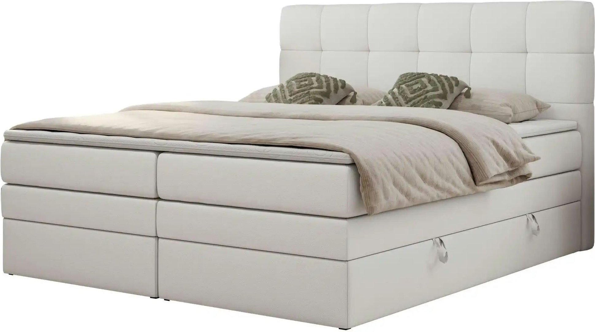 Boxspringbett mit Bettkasten Luka King ¦ weiß ¦ Maße (cm): B: 120 H: 110 Betten > Boxspringbetten - Höffner