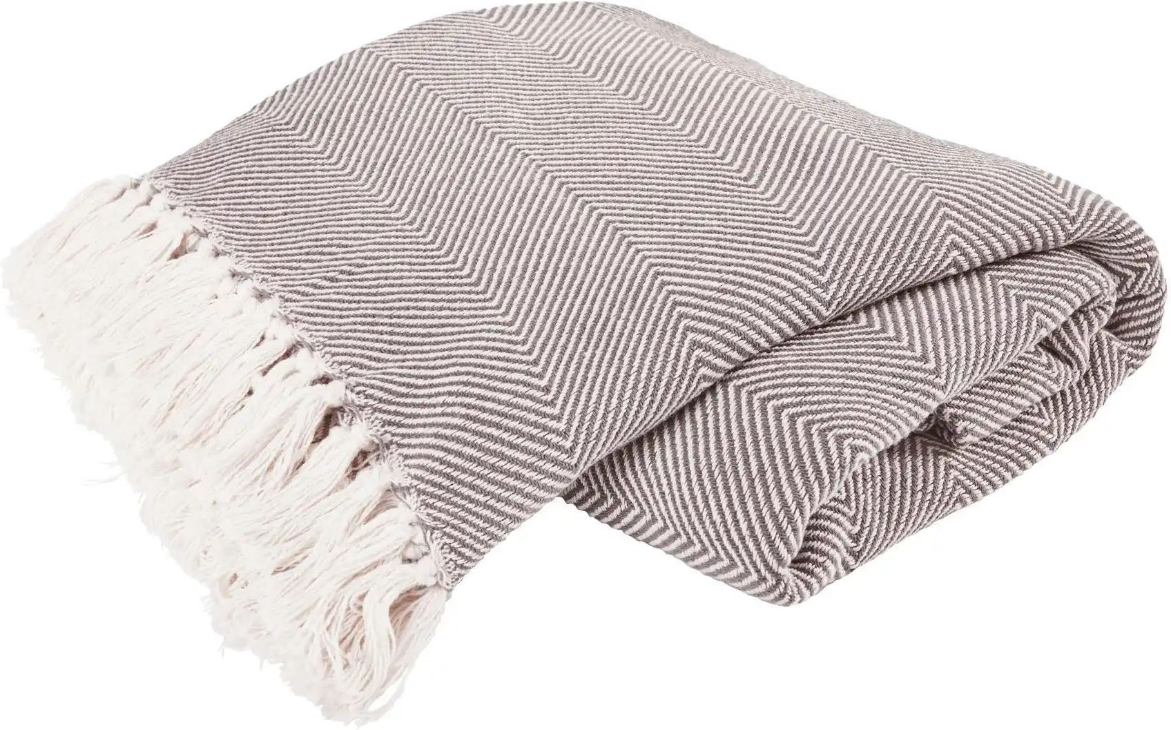 Tagesdecke mit Fransen   ¦ beige ¦ 100% Baumwolle ¦ Maße (cm): B: 220 Dekokissen & Decken > Tagesdecken & Bettüberwürfe ...