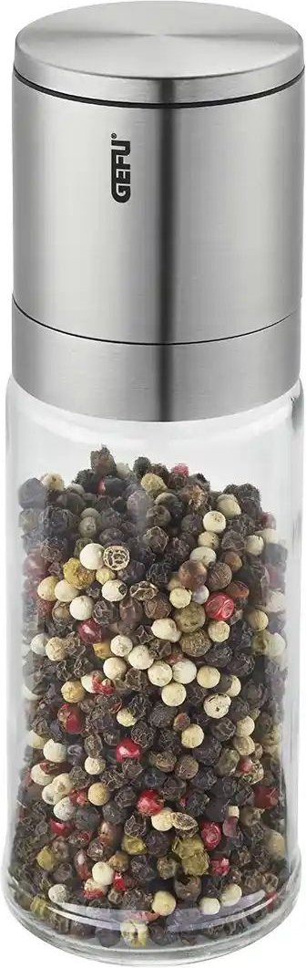 Gefu Salz- oder Pfeffermühle LAMOLA ¦ transparent/klar ¦ Glas,Edelstahl,Kunststoff ¦ Maße (cm): H: 16,6 Ø: 5.5 Küchenz...