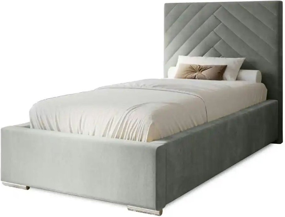 Polsterbett mit Stauraum Aberfeldy ¦ silber ¦ Maße (cm): B: 95 H: 100 Betten > Polsterbetten - Höffner