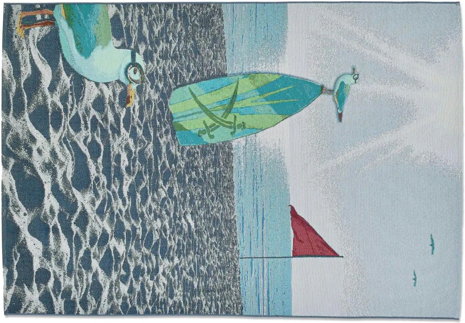 SANSIBAR Sylt Outdoorteppich Rantum Beach ¦ mehrfarbig ¦ Synthetische Fasern ¦ Maße (cm): B: 190 H: 0,5 Teppiche > Outd...