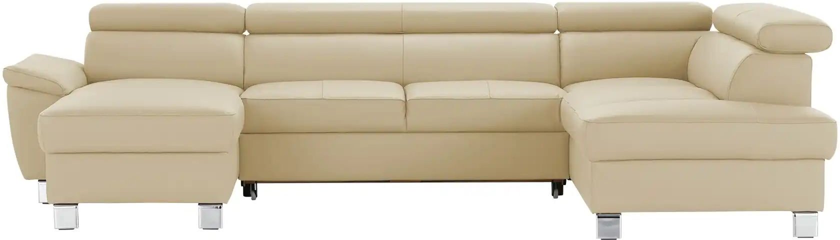 uno Wohnlandschaft aus Echtleder Avola ¦ beige ¦ Maße (cm): B: 315 H: 90 T: 208.0 Polstermöbel > Sofas > Wohnlandschafte...