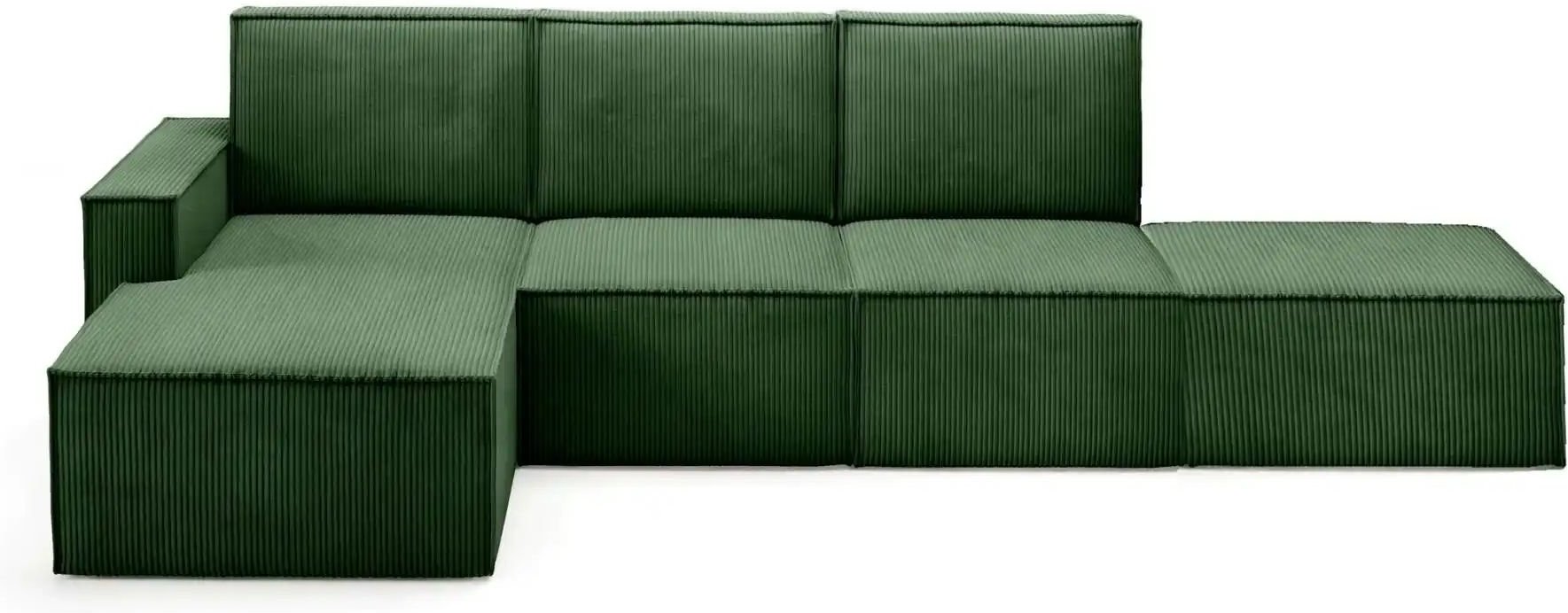 Thumbnail - Ecksofa mit Pouf Orto ¦ grün ¦ Maße (cm): B: 329 H: 93 Polstermöbel > Sofas > Ecksofas - Höffner