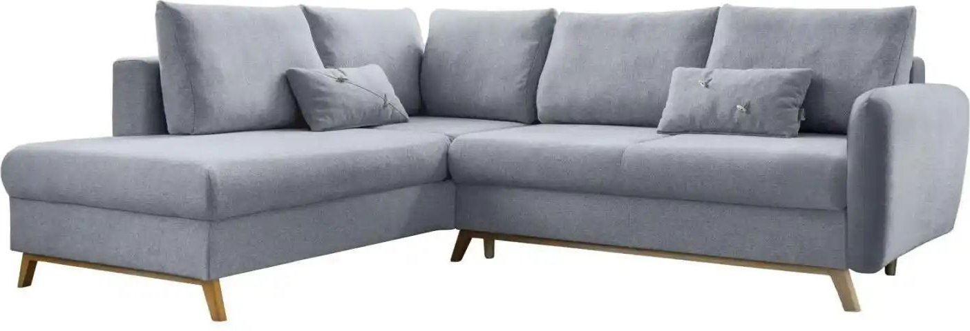 Miuform Ecksofa mit Schlaffuntkion Scandic Lagom ¦ grau ¦ Maße (cm): B: 242 H: 90 Polstermöbel > Sofas > Ecksofas - Höff...