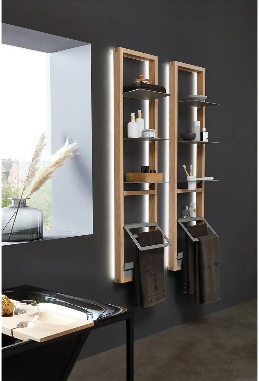 Handtuchleiter Fresh ¦ holzfarben ¦ Maße (cm): B: 38,4 H: 172,8 T: 23.5 Regale > Badregale - Höffner