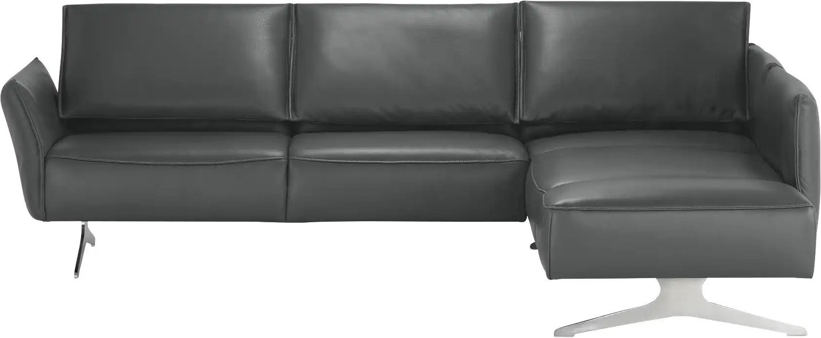 KOINOR Ecksofa Leder Vineto ¦ grau ¦ Maße (cm): B: 272 H: 83 T: 207.0 Polstermöbel > Sofas > Ecksofas - Höffner