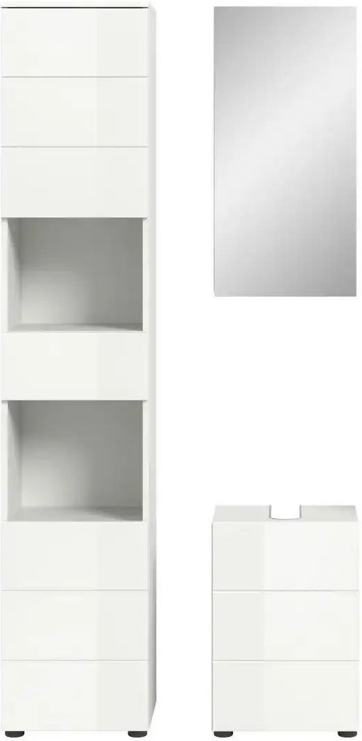 Badkombination ¦ weiß ¦ Maße (cm): B: 91 H: 190 Schränke > Badschränke > Komplett-Badkombinationen - Höffner