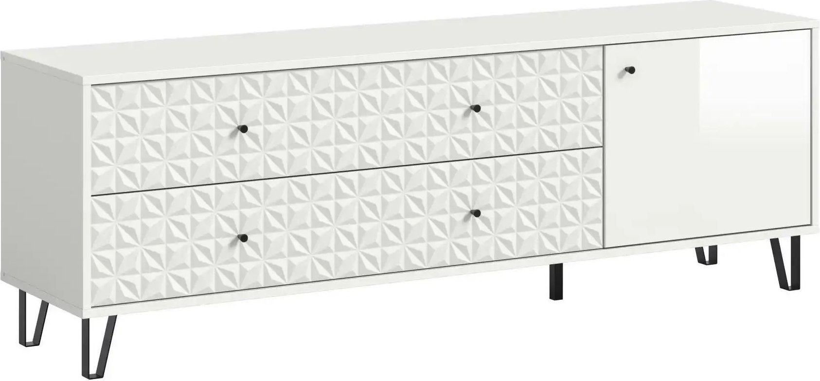 Lowboard Prisma ¦ weiß ¦ Maße (cm): B: 164 H: 56 Kommoden & Sideboards > Lowboards - Höffner