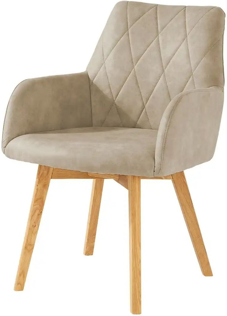 Woodford Armlehnstuhl Bristol ¦ beige ¦ Maße (cm): B: 60 H: 88 T: 67.0 Stühle > Esszimmerstühle > Esszimmerstühle mit A...