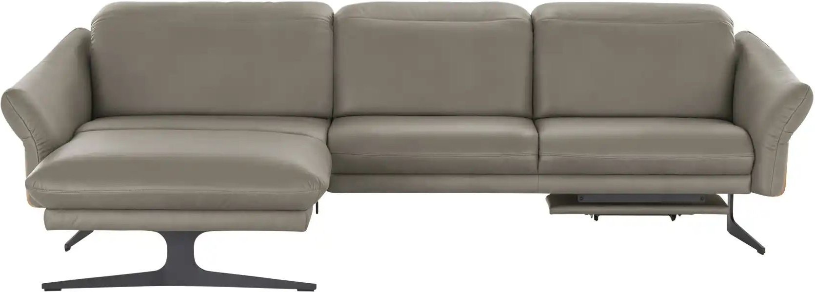 himolla Ecksofa Leder 1059 ¦ grau ¦ Maße (cm): B: 284 H: 83 T: 179.0 Polstermöbel > Sofas > Ecksofas - Höffner