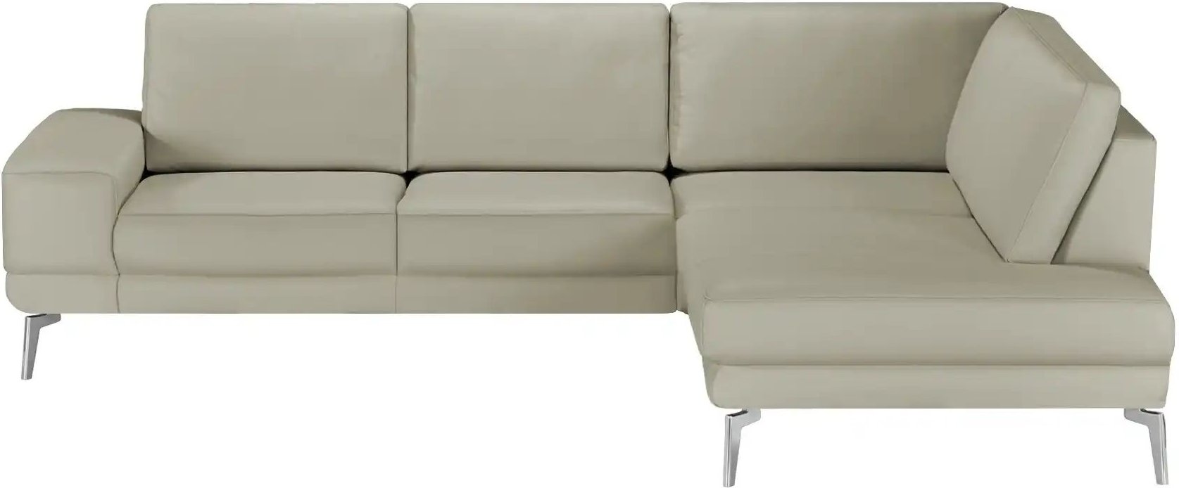 Thumbnail - meinSofa Ecksofa aus Leder Dana ¦ grau ¦ Maße (cm): B: 269 H: 86 T: 222.0 Polstermöbel > Sofas > Ecksofas - Höffner
