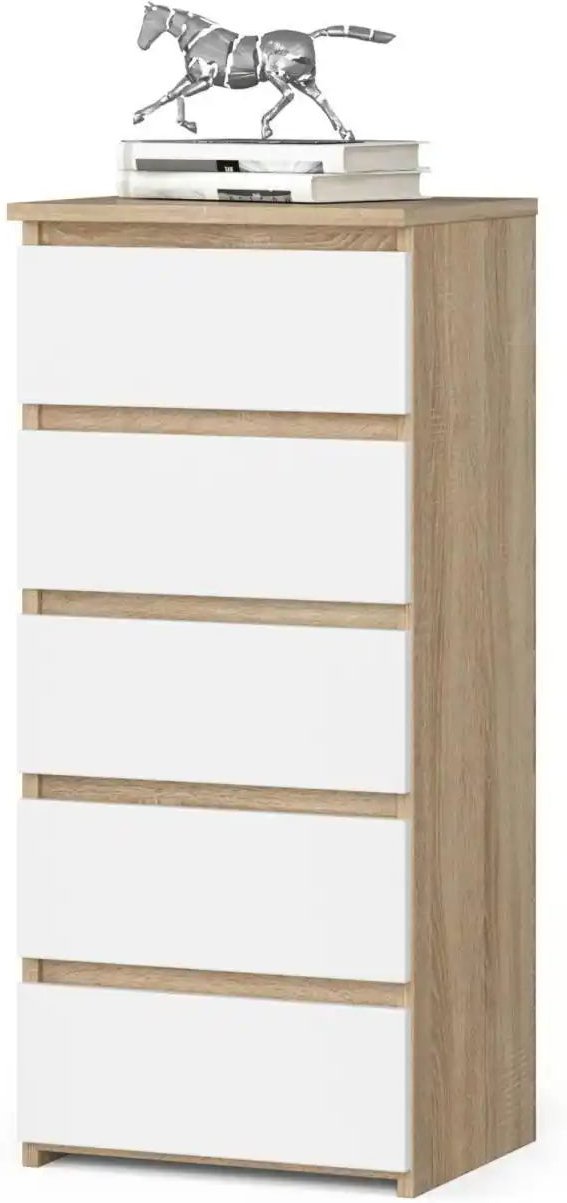 Kommode mit 5 Schubladen Carlo ¦ mehrfarbig ¦ Maße (cm): B: 40 H: 92 Kommoden & Sideboards > Kommoden - Höffner