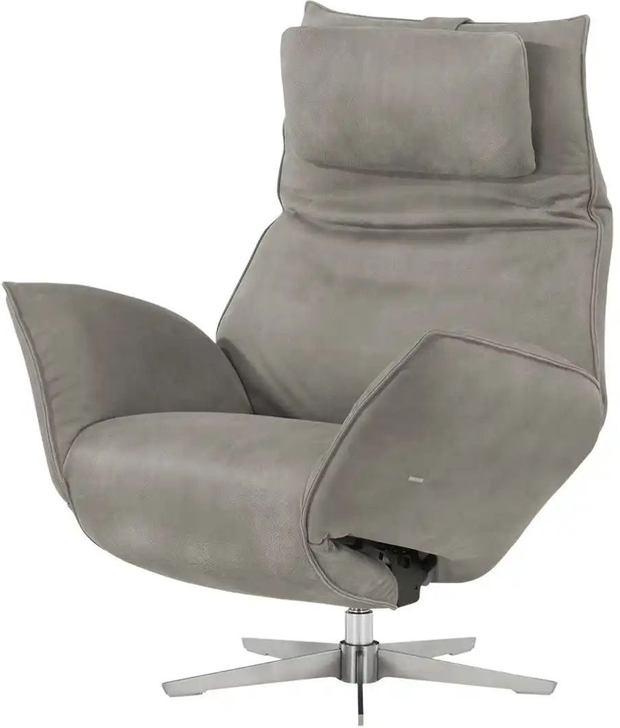 KOINOR Ledersessel mit elektrischer Relaxfunktion Safira ¦ grau ¦ Maße (cm): B: 92 H: 113 T: 90.0 Polstermöbel > Sessel ...