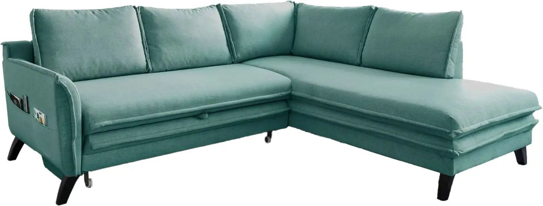 Miuform Ecksofa mit Schlaffunktion Charming Charlie ¦ blau ¦ Maße (cm): B: 234 H: 90 Polstermöbel > Sofas > Ecksofas - H...