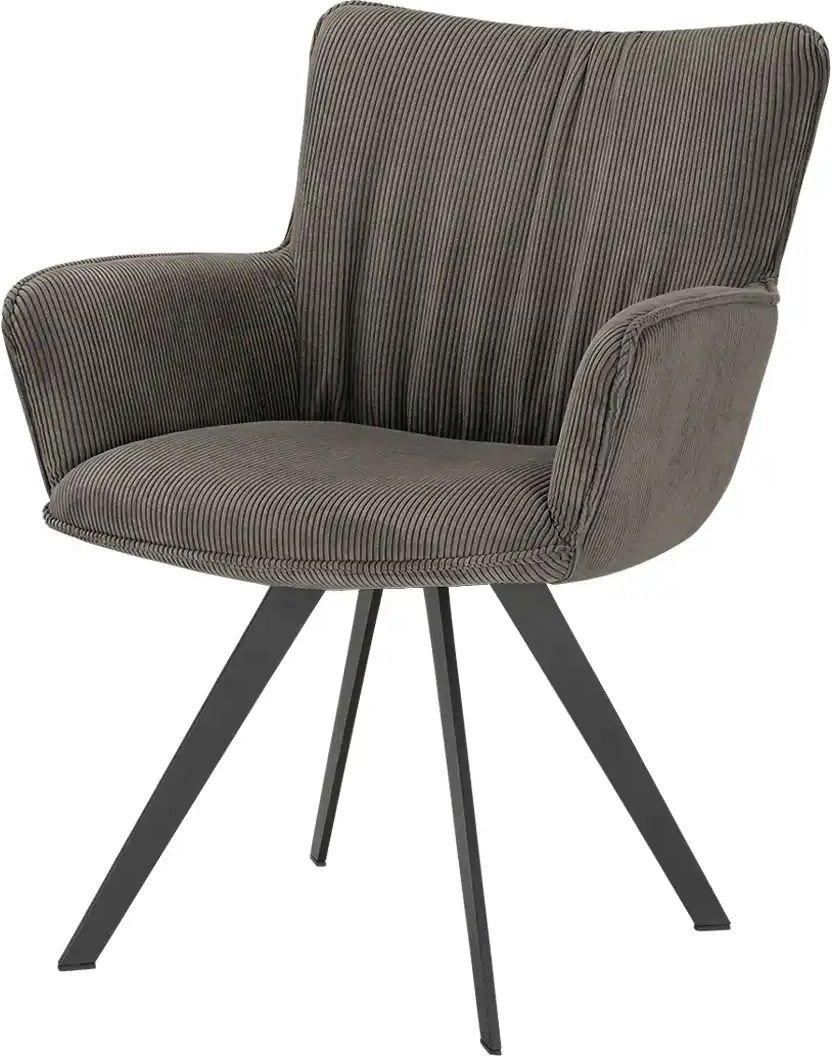 Wohnwert Armlehnstuhl Stella ¦ grau ¦ Maße (cm): B: 61 H: 87 T: 62.0 Stühle > Esszimmerstühle > Esszimmerstühle mit Arm...