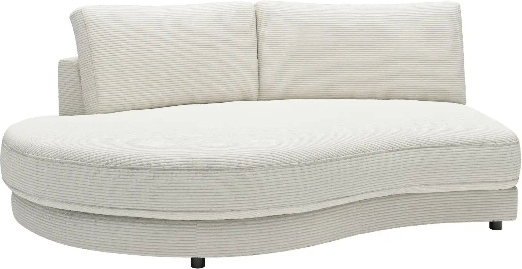 Jette Home Element Abschluss rund links in Cord Sila ¦ weiß ¦ Maße (cm): B: 205 H: 85 T: 166.0 Polstermöbel > Sofas > Mo...