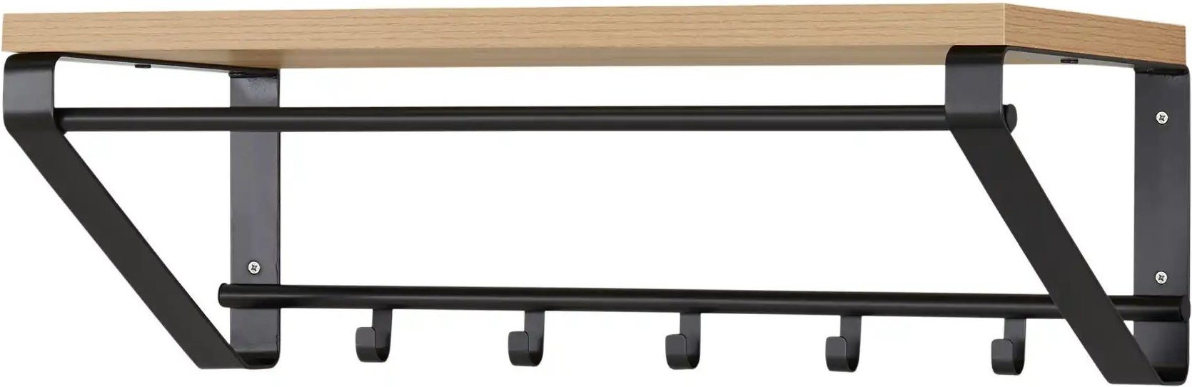 Wandgarderobe Haiger ¦ schwarz ¦ MDF-Platte,Metall ¦ Maße (cm): B: 70 H: 23 T: 30.0 Garderoben & Kleiderstangen > Haken...