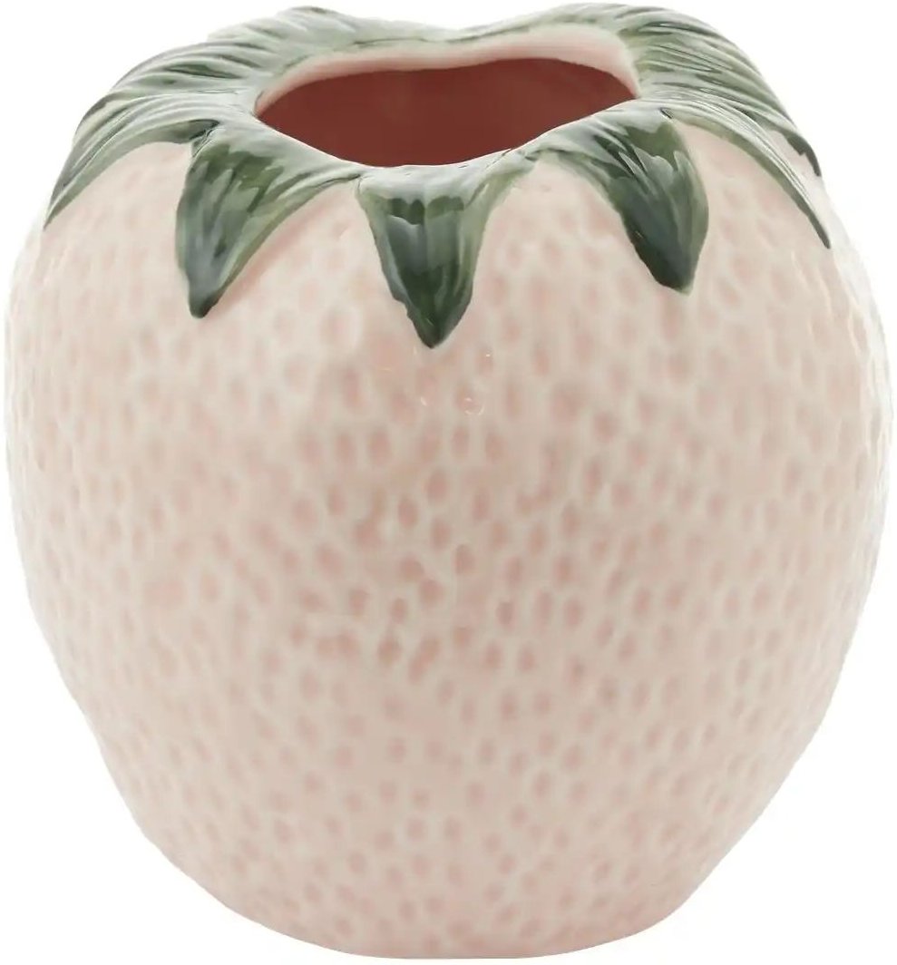 HOME STORY Vase Erdbeere ¦ rosa/pink ¦ Steinzeug ¦ Maße (cm): B: 11,7 H: 11,2 T: 11.5 Accessoires > Vasen - Höffner
