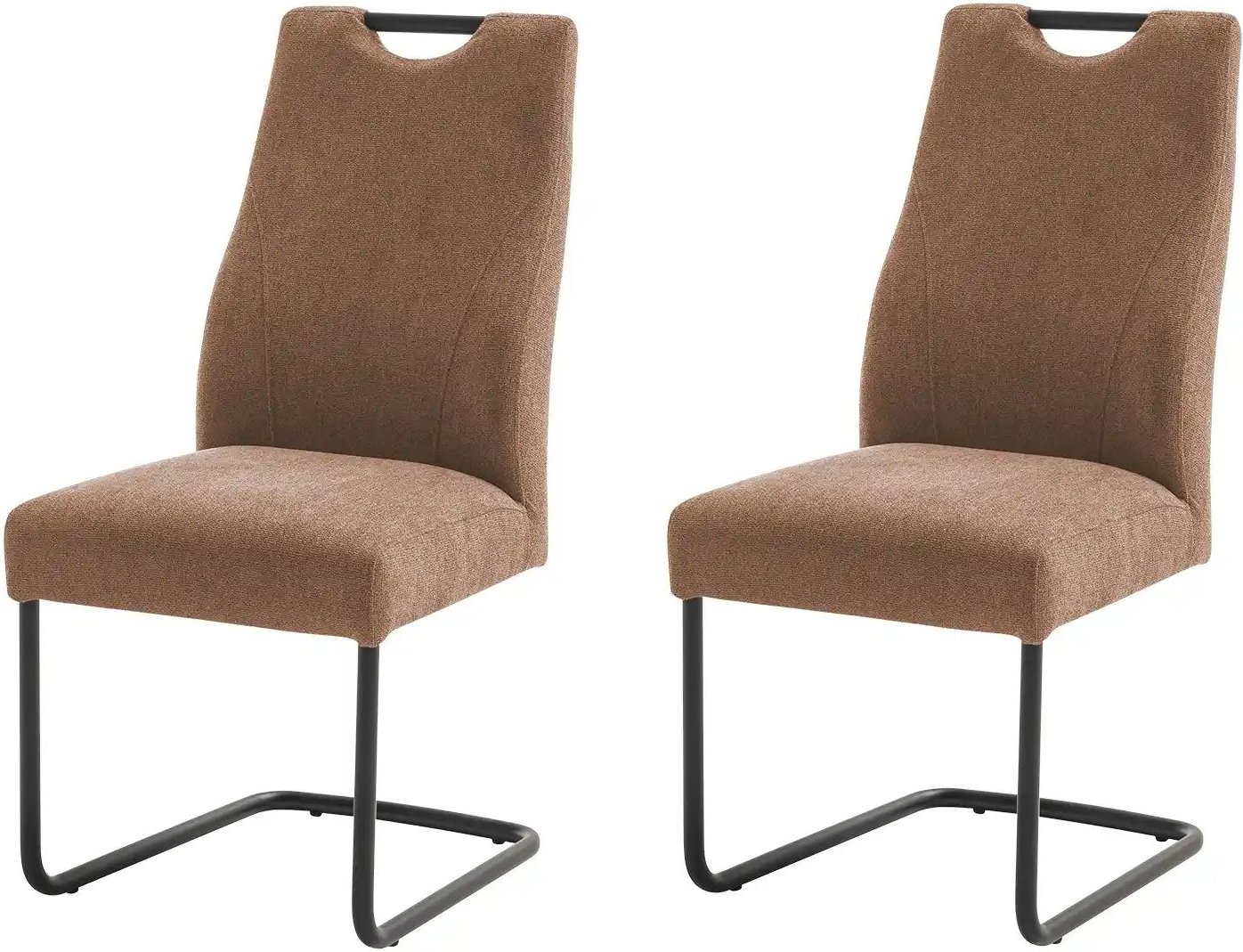 uno Freischwinger im 2er Set Sindra ¦ braun ¦ Maße (cm): B: 50 H: 102 T: 62.5 Stühle > Küchenstühle > Polster Küchenstüh...