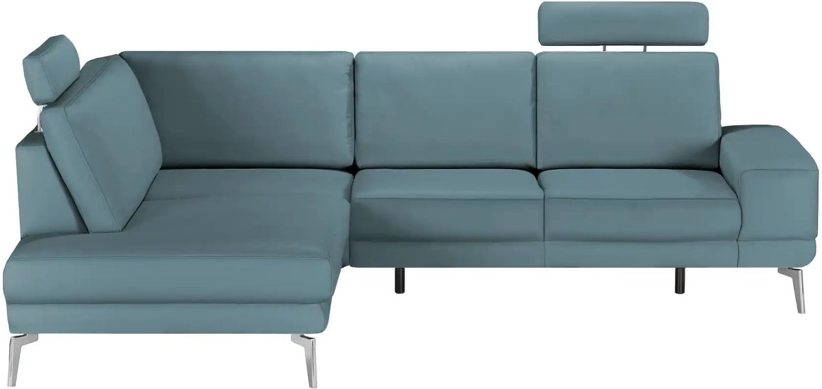 meinSofa Ecksofa aus Leder Dana ¦ blau ¦ Maße (cm): B: 269 H: 86 T: 222.0 Polstermöbel > Sofas > Ecksofas - Höffner