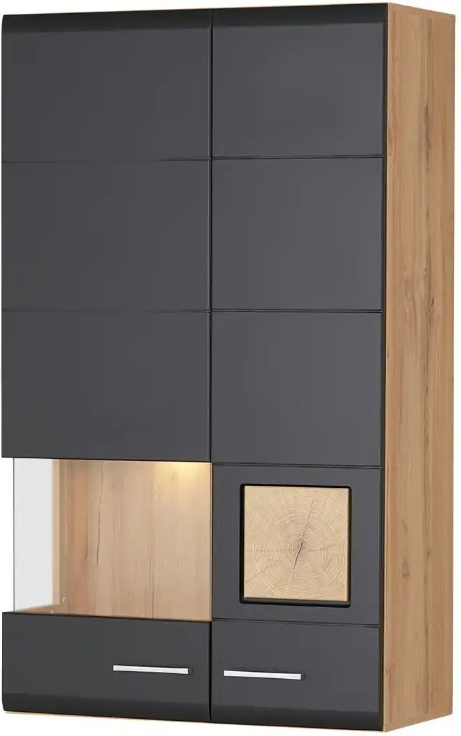 Hängevitrine Cortina ¦ grau ¦ Maße (cm): B: 80 H: 137 T: 37.0 Schränke > Hängeschränke - Höffner