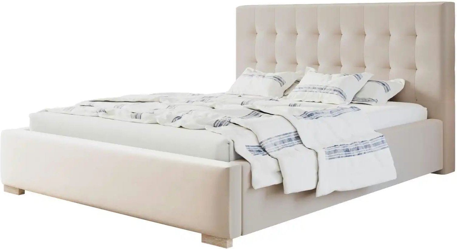 Polsterbett mit Stauraum Crawley ¦ creme ¦ Maße (cm): B: 200 H: 104 Betten > Polsterbetten - Höffner