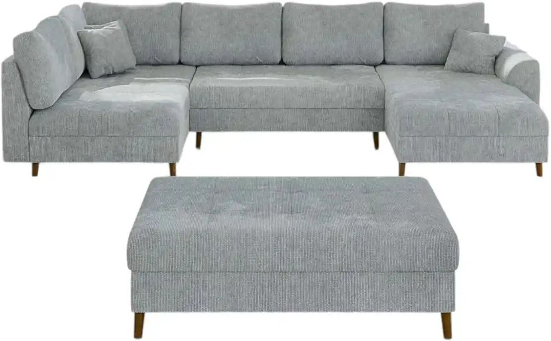 Wohnlandschaft mit Hocker Trygve ¦ grau ¦ Maße (cm): B: 310 H: 81 Polstermöbel > Sofas > Wohnlandschaften - Höffner