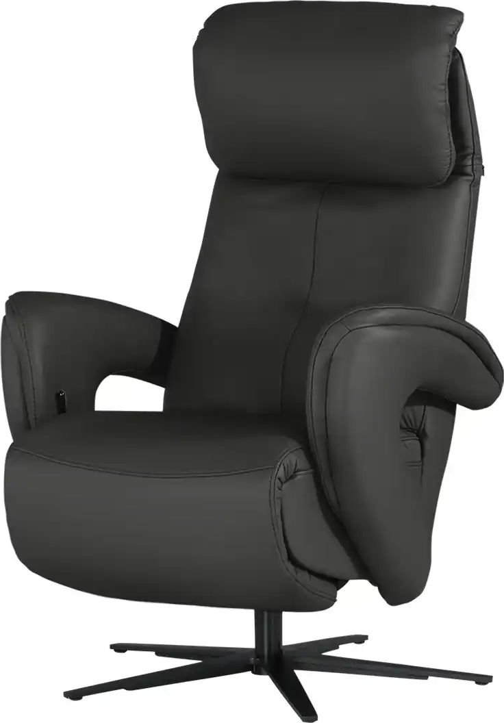 Hukla Relaxsessel aus Leder Pierre ¦ schwarz ¦ Maße (cm): B: 75 H: 115 T: 87.0 Polstermöbel > Sessel > Relaxsessel - Höf...