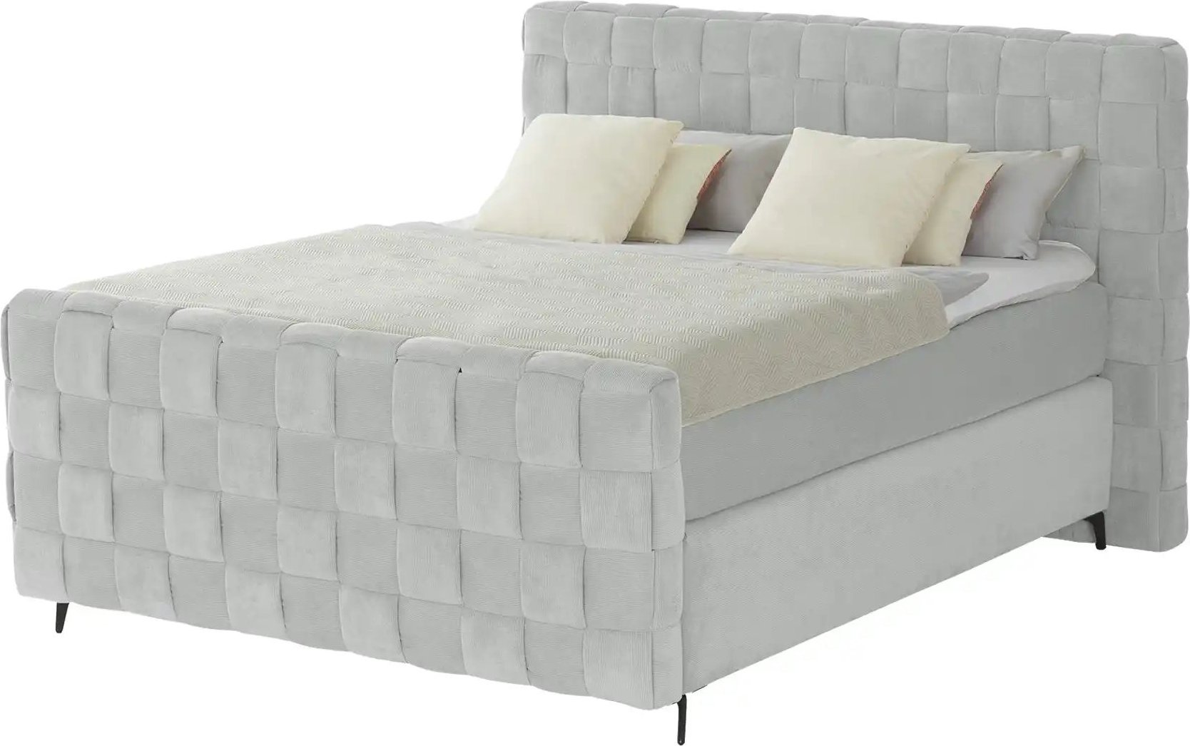 Wohnwert Boxspringbett Tefla ¦ grau ¦ Maße (cm): B: 182 H: 132,5 Betten > Boxspringbetten - Höffner