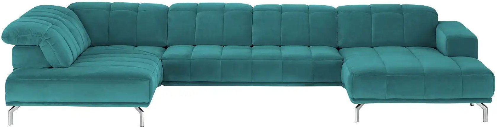 Lounge Collection Wohnlandschaft Sarina ¦ türkis/petrol ¦ Maße (cm): B: 383 H: 75 T: 212.0 Polstermöbel > Sofas > Wohnl...