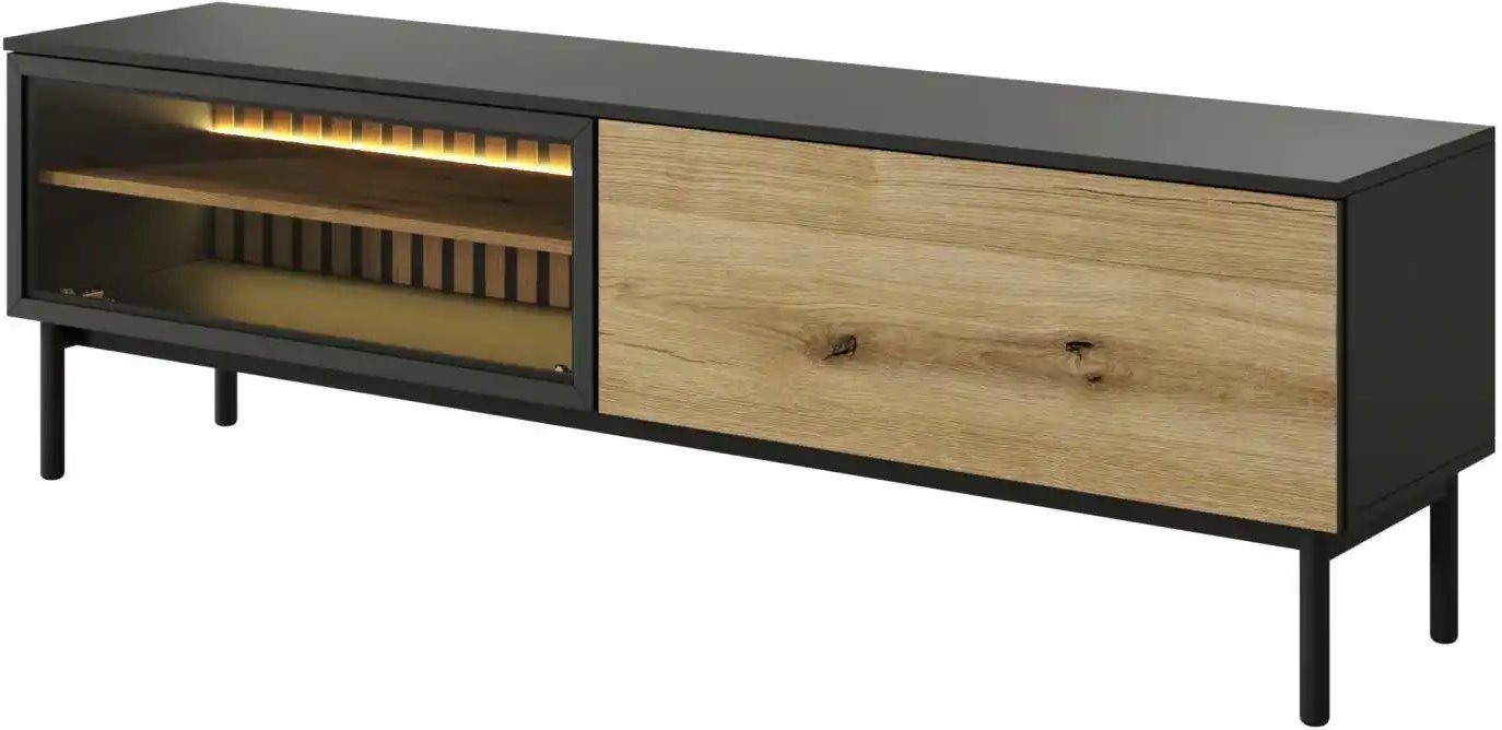 Lowboard Lango ¦ schwarz ¦ Maße (cm): B: 179,9 H: 54,8 Kommoden & Sideboards > Lowboards - Höffner