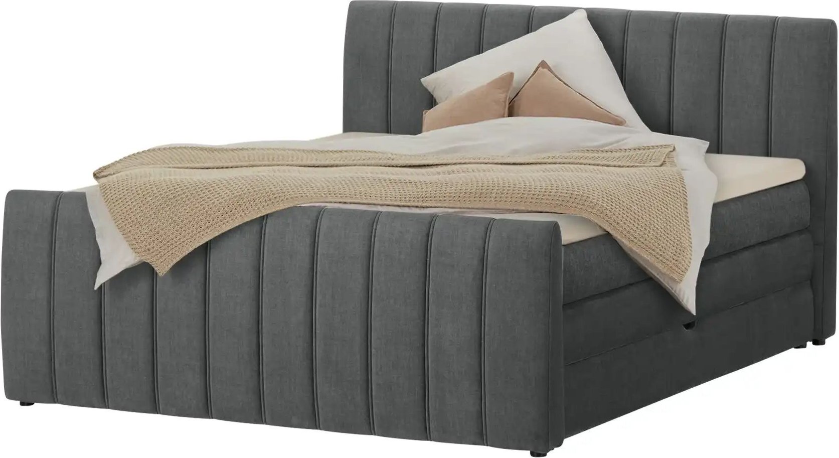 switch Boxspringbett mit Bettkasten Carina ¦ grau ¦ Maße (cm): B: 191 H: 112 Betten > Boxspringbetten - Höffner