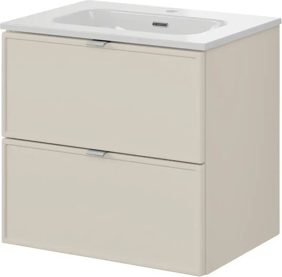 Waschtischkombination Behler See ¦ beige ¦ Maße (cm): B: 61 H: 58,7 T: 46.0 Schränke > Badschränke > Komplett-Badkombin...