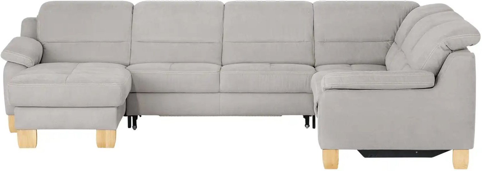 meinSofa Wohnlandschaft aus Mikrofaser Hanna ¦ grau ¦ Maße (cm): B: 322 H: 84 T: 254.0 Polstermöbel > Sofas > Schlafsofa...
