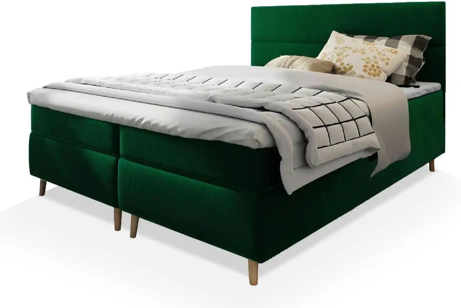 MASSENO Boxbett mit Bettkasten Santa ¦ grün ¦ Maße (cm): B: 180 H: 108 Betten > Polsterbetten - Höffner